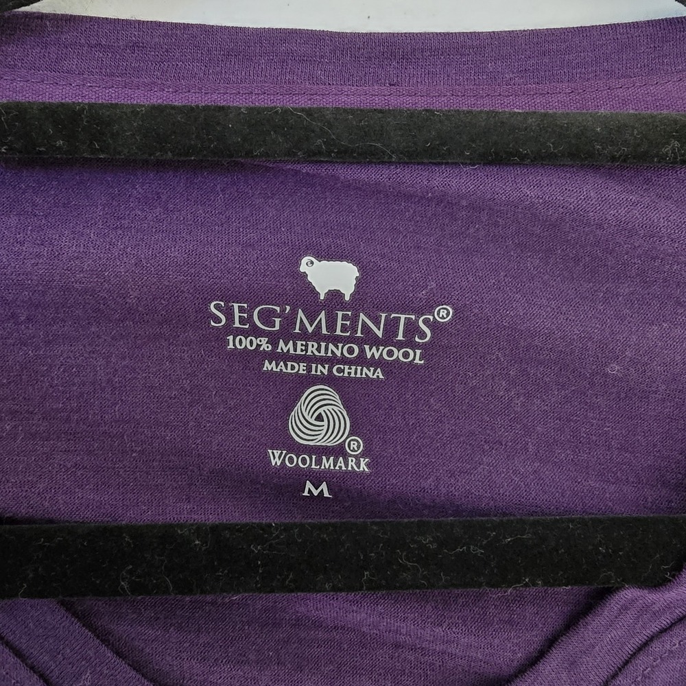 Segments Woolmark Top Size M Womens 100% Merino Wool Long Sleeve Base Layer - Picture 4 of 6